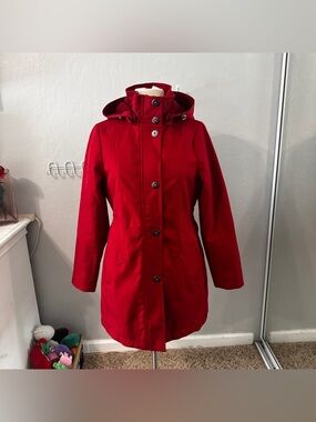Kristen Blake Long Red Coat